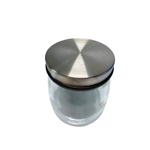 Банка для сыпучих продуктов 1000 мл Sinoglass Pot Belly цилиндрическая с металлической крышкой стекло (9419200423) (1069583)