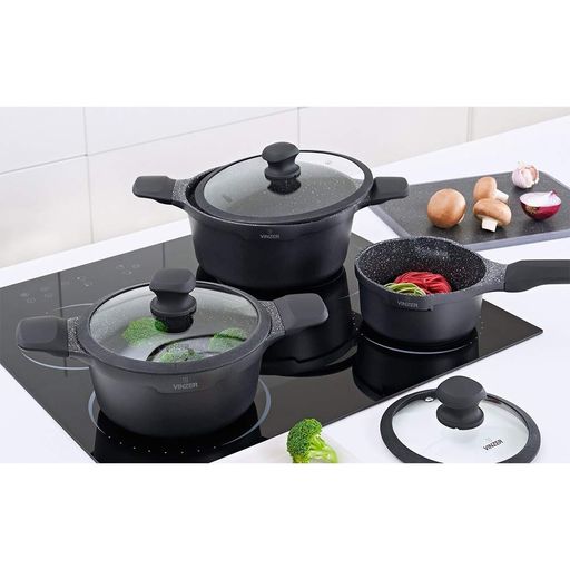 Сотейник із кришкою Vinzer Kuro Induction Line 16 см 1,2 л 50426 (1069889)