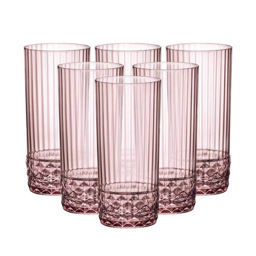 Набір склянок Bormioli Rocco America'20s Lilac Rose 6 шт 480 мл 122155BB9121990 (1075720)
