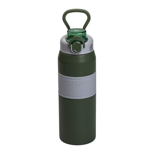 Термос Sport 800 мл с мундштуком и ручкой, зеленый Yiwu HP-14-6GR (1078956)