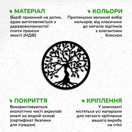 Сучасний декор стін Woodyard Сучасна картина для інтер'єру Молоде Дерево стильний лофт 40x40 см (0021csBlack16 ) (1080341)