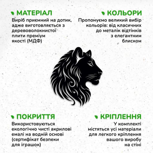 Декор для комнаты Woodyard современная картина на стену Очаровательный лев стильный лофт 70x80 см (1082264)