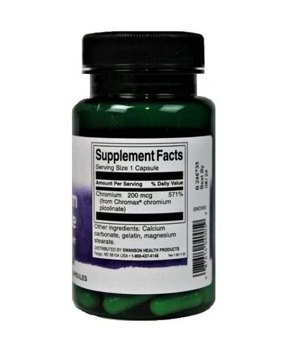 Микроэлемент Хром Swanson Chromium Picolinate 200 mcg 200 Caps (1087925)