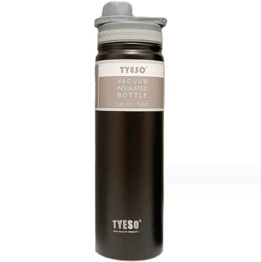 Термопляшка, термос Tyeso 530мл із нержавіючої сталі для кави, води, black (1090439)