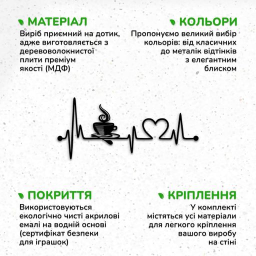 Сучасна картина на кухню Woodyard декор для кімнати Кава для коханої мінімалістичний стиль 50x23 см (16007csBlack20 ) (1090553)