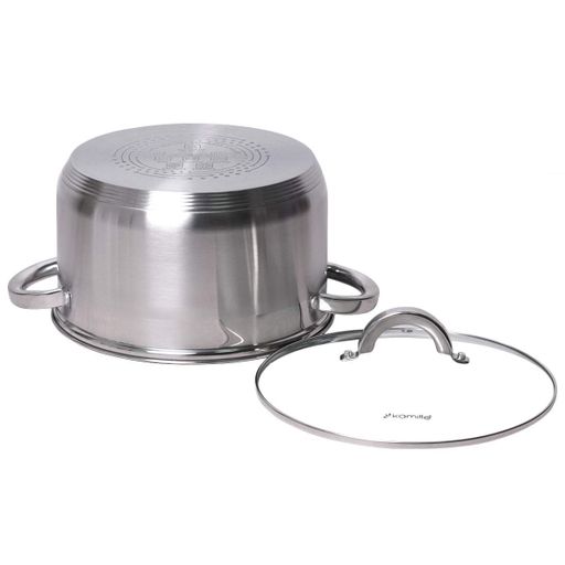 Кастрюля с крышкой и полыми ручками 5,8 л Kamille Серый (2000002751106) (1093617)