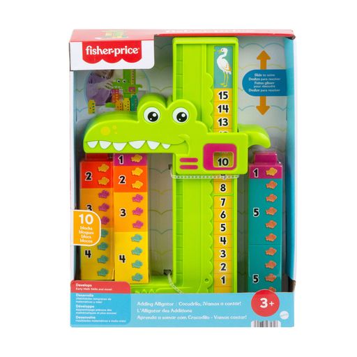 Обучающая игрушка Fisher-Price Учимся вместе Яркий аллигатор, от 3 лет (JCT13)