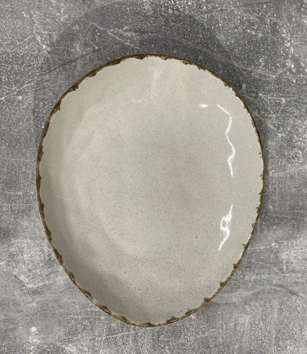 Тарелка Decor Ceramics Коричневий Лофт 700мл 22х20 см h4,5 см (186655) (1114202)