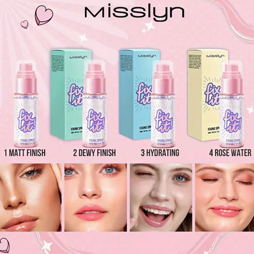 Спрей для фиксации макияжа Misslyn Fix It! Fixing Spray Dewy Finish, 40 мл