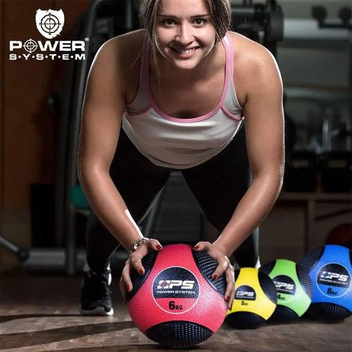 Мяч для фитнеса Power System Medicine Ball PS-4138 8 кг, Black/Blue (1120785)