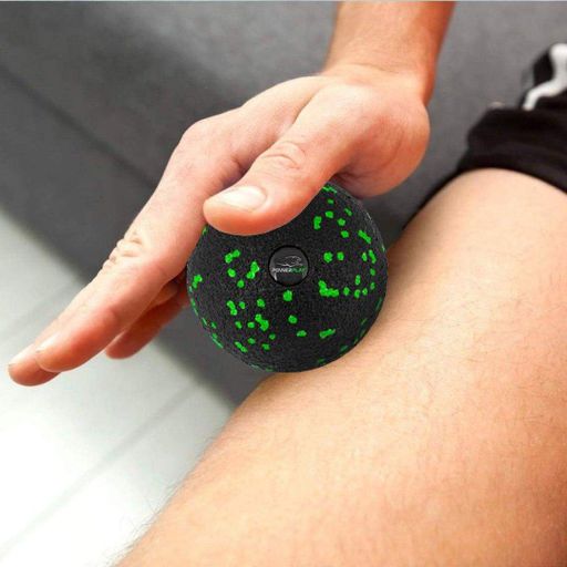 Масажний м'яч PowerPlay PP-4350 Epp Massage Ball 8 см Чорно-зелений (1127305)