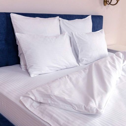 Комплект постельного белья SoundSleep Stripe сатин-страйп полуторный 160х220 см белый (93838863)  * (1133559)