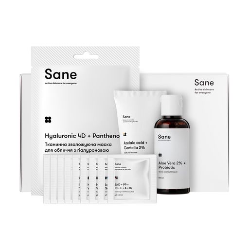 Набор для лица Sane, 12 предметов