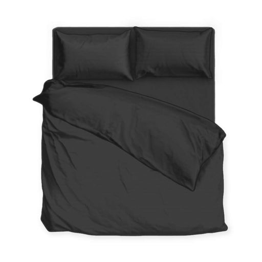Комплект постільної білизни SoundSleep 113282  Полуторний  атласна смужка чорний (1144286)