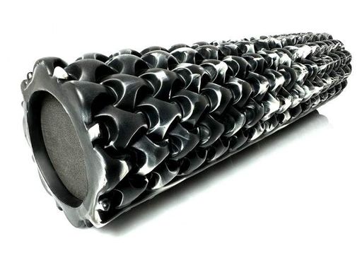 Масажний ролик EasyFit Plexus 45 см Чорний-білий (1153574)