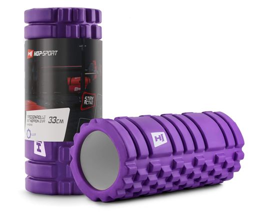 Роликовый массажер (валик, ролик) Hop-Sport EVA 33см HS-A033YG фиолетовый (1153802)