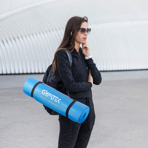 Килимок (мат) для йоги та фітнесу Gymtek NBR 1см голубий (1153953)