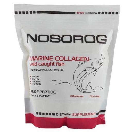 Хондропротектор (для спорта) Nosorog Nutrition Marine Collagen Wild Caught Fish 300 g /30 servings/ (1155901)