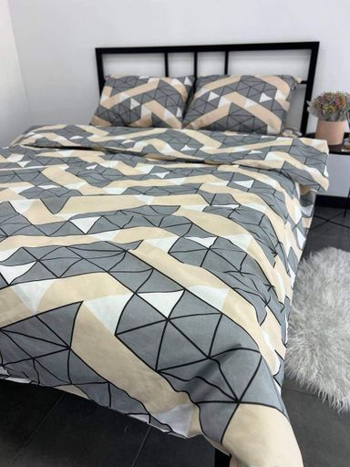 Комплект постельного белья двуспальный 175х210 Бязь Gold Luxe наволочки 70х70 геометрический пазл (1159089)