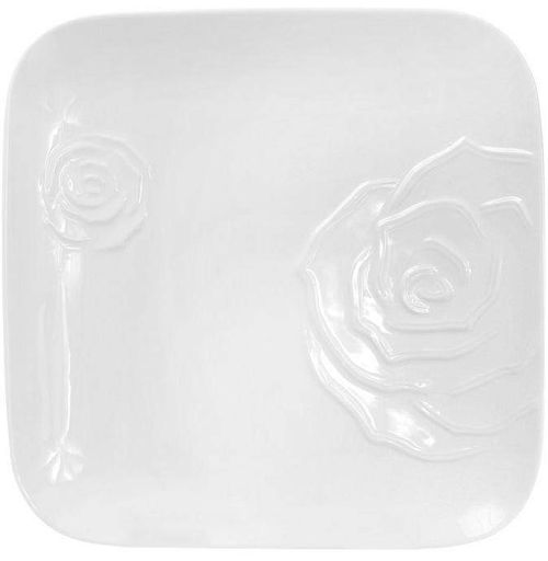 Набір 2 фарфорові підставні тарілки White Rose 30x30см білий фарфор Bona (1167589)