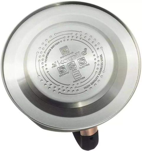 Чайник Whistling Kettle Black Сrystal 3л из нержавеющей стали со свистком Kamille (1170153)