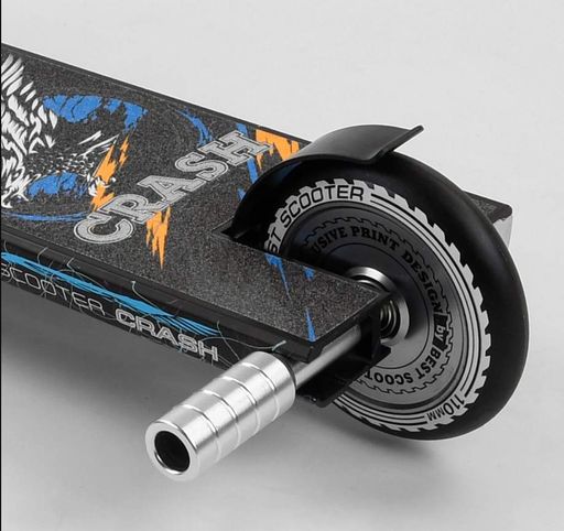 Трюковий самокат Best Scooter CRASH HIC-система пеги алюмінієвий диск та дека колеса 110мм PU Чорний (37890) (1172853)