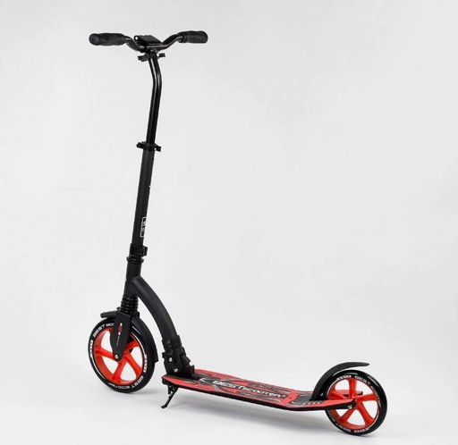 Самокат Best Scooter алюминевый широкий руль передний амортизатор Черный с красным (40860) (1172899)