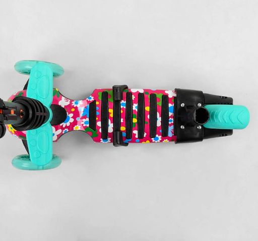 Самокат трехколесный Best Scooter 5 в 1 с сидением и родительской ручкой колеса светятся (S-1342) (1172999)