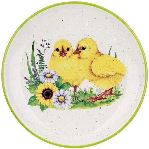Тарелка сервировочная Happy Easter Цыплята Ø20.5см керамическая BonaDi (1174053)