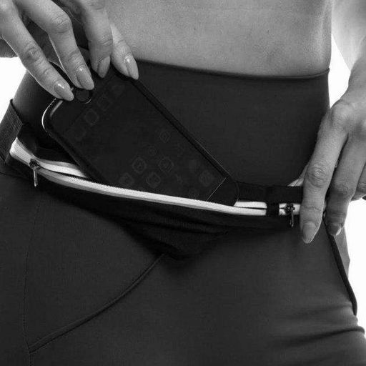 Сумка на пояс Спортивна сумка для бігу з двома кишенями RunBag Вологостійка Black (ML050395) (1184053)