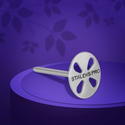 Педикюрный диск-основа Staleks PRO Expert Pododisc L удлиненный, в комплекте со сменным файлом, 180 грит, 25 мм, 5 шт (PDLset-25)