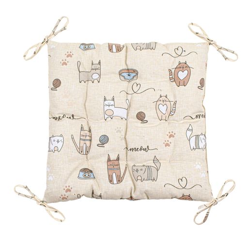 Подушка Home Line 65312  40x40  покриття: 100% бавовна, напов: 100% п/є Бежевий (1187331)