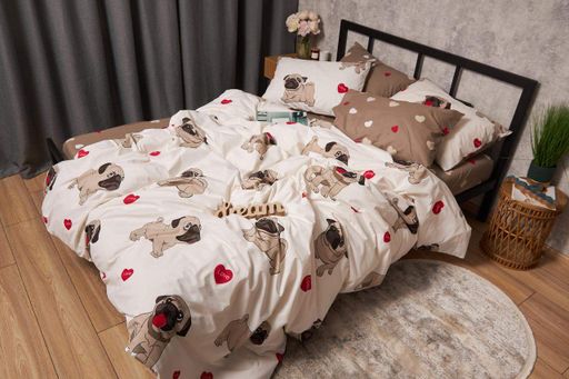 Підковдра Moon&Star Бязь Gold Люкс Bulldog Love Полуторна 143 x 210 см (1201656)