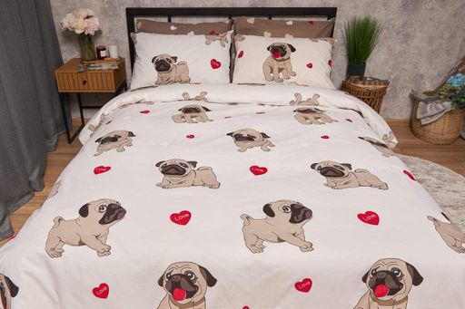 Підковдра Moon&Star Бязь Gold Люкс Bulldog Love Євро 200 x 220 см (1201658)