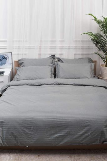 Підковдра Moon&Star Satin Stripe Stripe Gray Двоспальна 175 x 210 см (1201707)