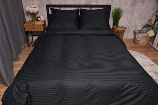 Підковдра Moon&Star Satin Stripe Midnight Luxe Полуторна Євро 160 x 220 см (1201713)
