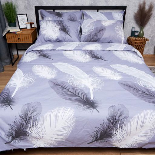 Пододеяльник Moon&Star Бязь Gold Люкс Soft Plumes Полуторное Евро 160 x 220 см (1201907)