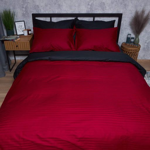 Пододеяльник Moon&Star Satin Stripe Dark Romance Полуторное 143 x 210 см (1202141)