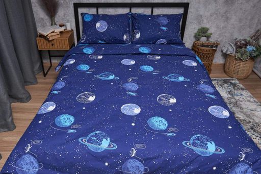 Підковдра Moon&Star Бязь Gold Люкс Planets Полуторна 143 x 210 см (1202653)