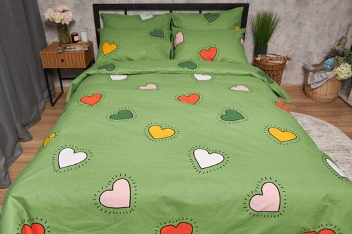 Підковдра Moon&Star Бязь Gold Люкс Rainbow Hearts King Size 220 x 240 см (1202661)