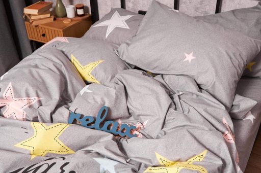 Набор наволочек Moon&Star Бязь Gold Люкс Gray Stars 60х60 2 шт (1203699)