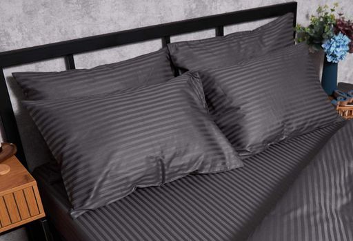 Набор наволочек Moon&Star Satin Stripe Stripe Black 60х60 2 шт (1203733)