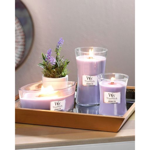 Ароматична свічка в склянці WoodWick Hourglass Candle Lavender Spa, 453 г