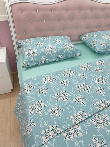 Комплект постільної білизни Lorine 127913 Туреччина Двоспальний  Бязь (1207529)
