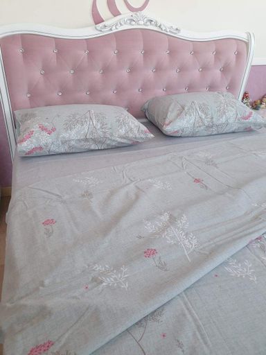 Комплект постільної білизни Lorine 127912 Туреччина Двоспальний  Бязь (1207530)