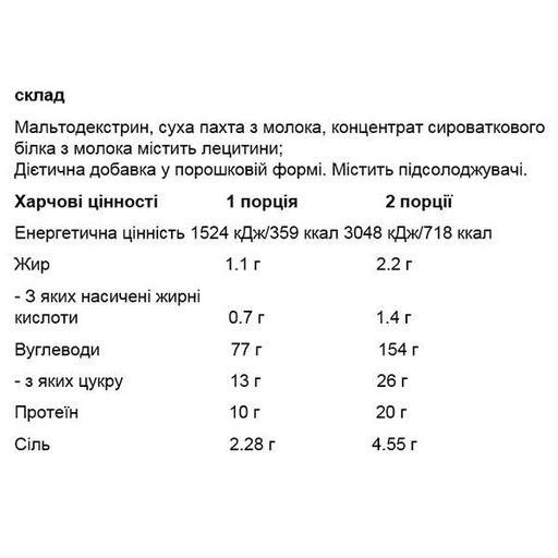 Гейнер OstroVit Gainer 3000 g /30 servings/ Miami Vibes (1207876)