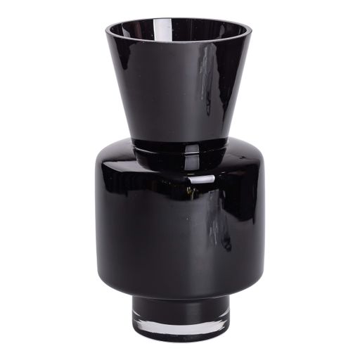 Ваза декоративная Flower Season стеклянная в стиле Хайтек 31 см черная HP-10-33 (1209015)