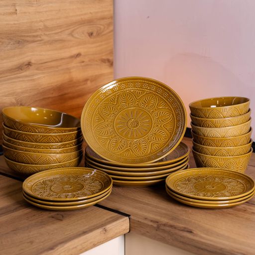 Столовый керамический сервиз Bronze Age на 6 персон 24 предмета Yiwu HP-31-2 (1209065)