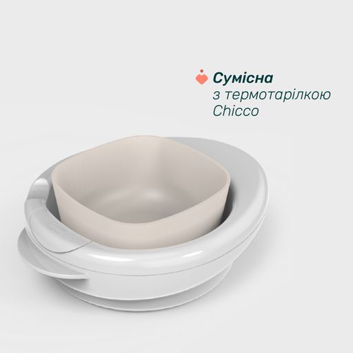 Дитяча тарілка Chicco Bowl With Lid з кришкою, блакитна, від 6 місяців (16001.25)