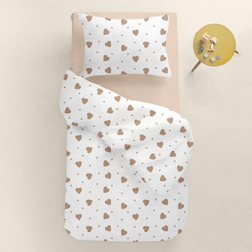 Підковдра полуторна 160х220 BEIGE HEARTS COSAS (4822052397923) (1210034)